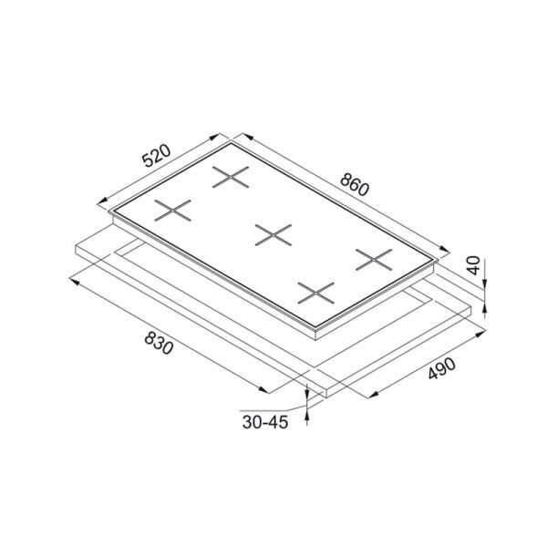 Ocak FHNS 905 4G TC BK C 106.0490.104