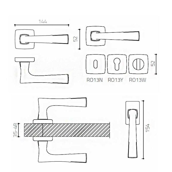 LUCINA Rose  Kapı Kolu Oda