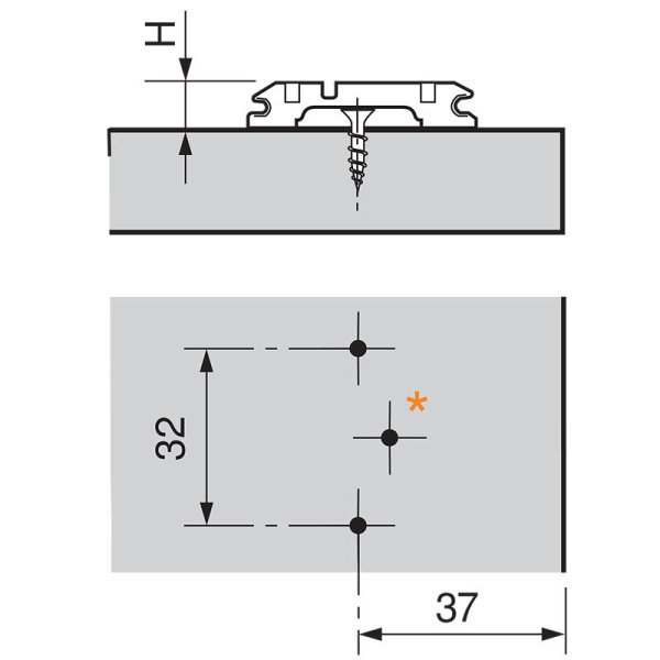 Clip Kör Kapak 3mm Ayarlı Taban 173H7130