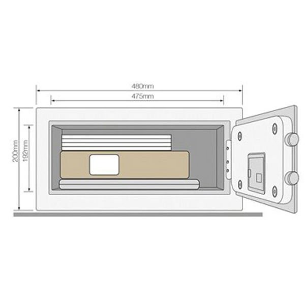 (#) YALE Kasa Laptop Tipi Parmak İzli YLFB/200/EB1