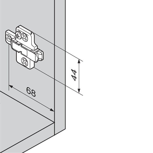 Clip Menteşe Tabanı 9mm 175H7190