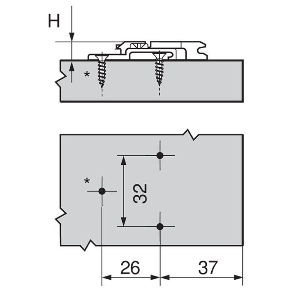 Clip Menteşe Tabanı 18mm 175H7190.22