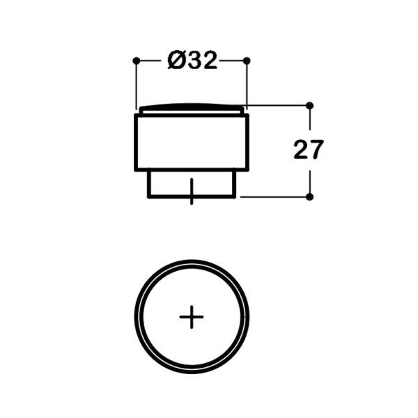 1412 32 mm Kulp Parlak Nikel