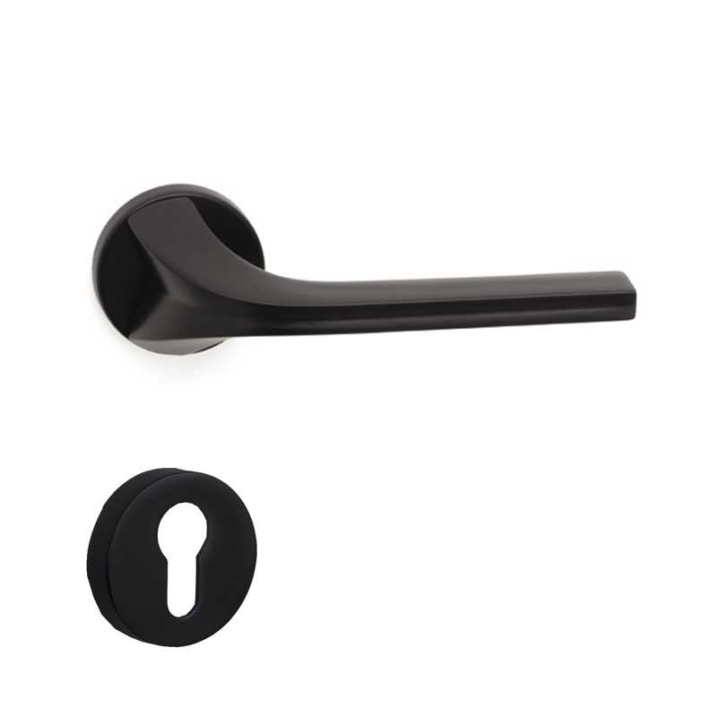 MATRIX Mat Siyah  Kapı Kolu Yale