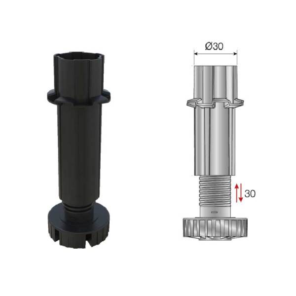 Hector Baza Ayağı 10cm Siyah