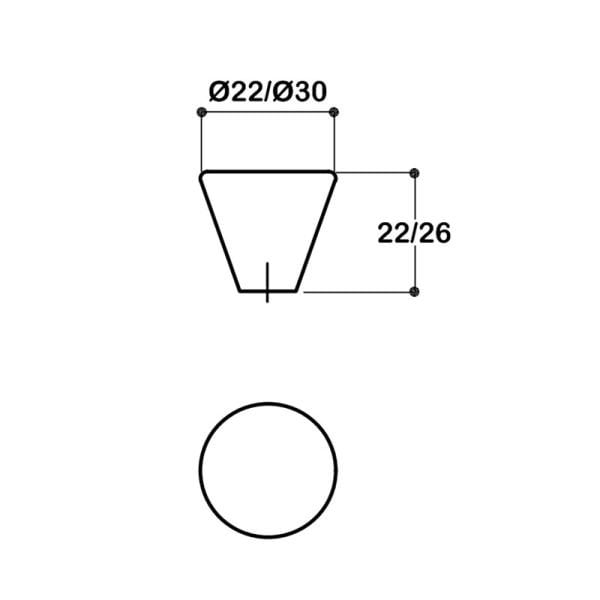 1455 30 mm Kulp Krom