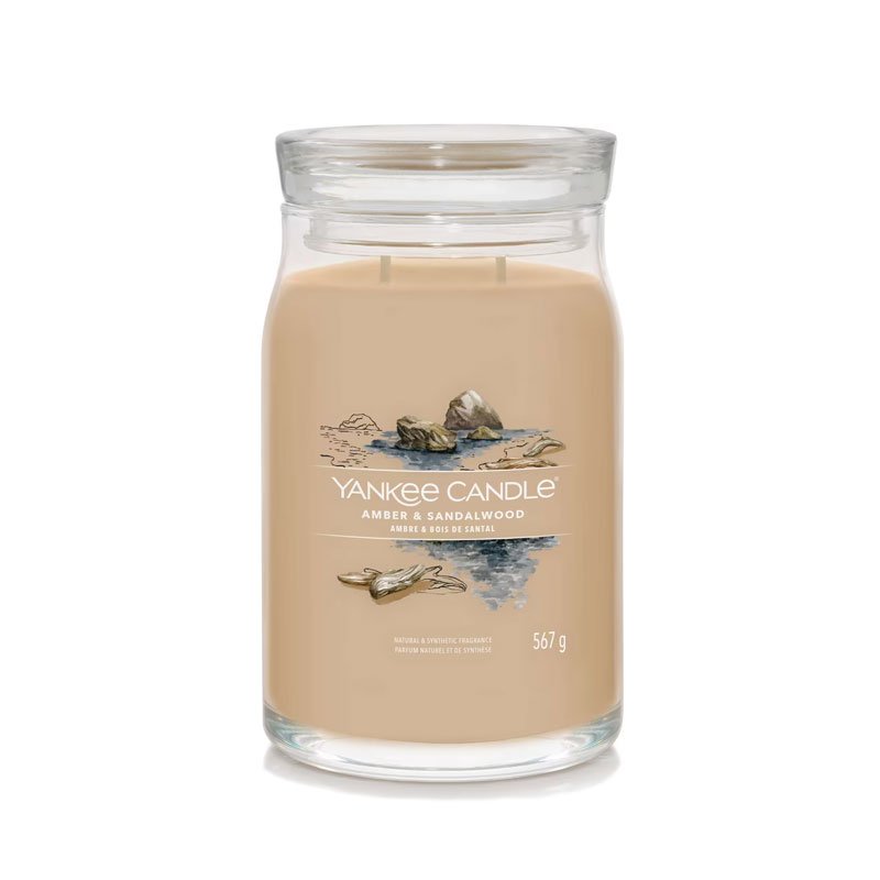 1629982E Büyük Mum Amber-Sandalwood