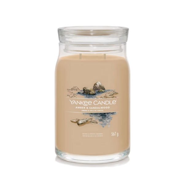 1629982E Büyük Mum Amber-Sandalwood