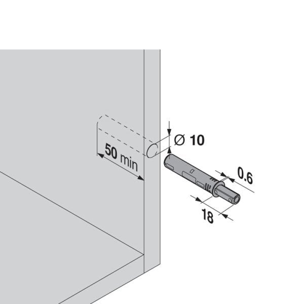 Kapak Bas Aç (TIP-ON) Kısa Piston - Gri