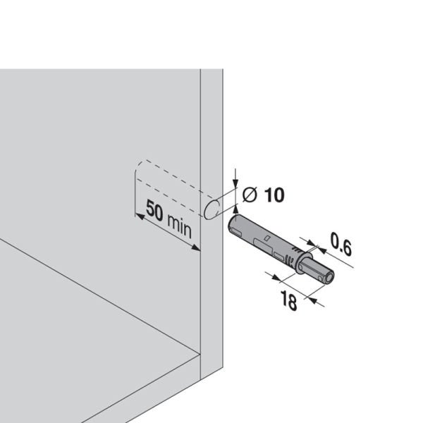 Kapak Bas Aç (TIP-ON) Kısa Piston - Beyaz