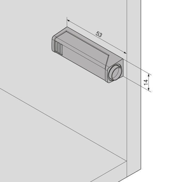 Kapak Bas Aç (TIP-ON) Kısa Adaptör - Beyaz