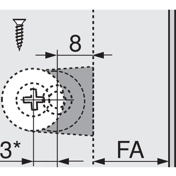 Kapak Bas Aç (TIP-ON) Kısa Adaptör - Beyaz