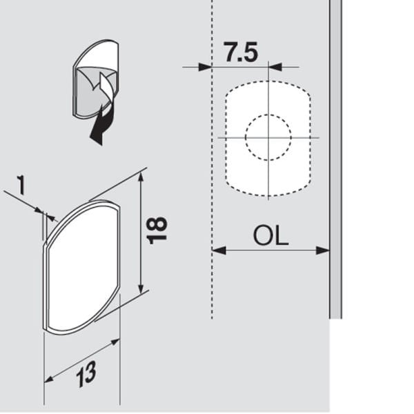 Kapak Bas Aç (TIP-ON) Kısa Piston - Karbon Siyah