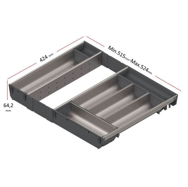 TBox Antaro için Kaşıklık Modül 600mm - Box Ray Uzunluk 450mm
