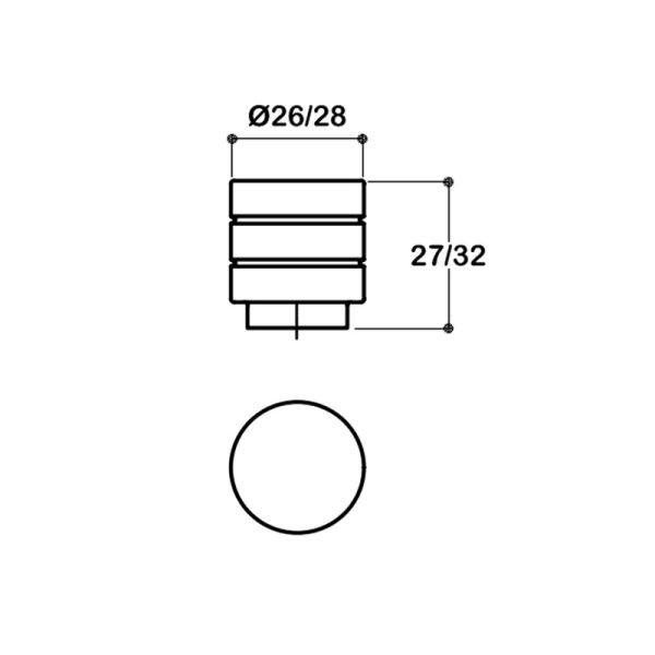 1474 26 mm Kulp Mat Siyah