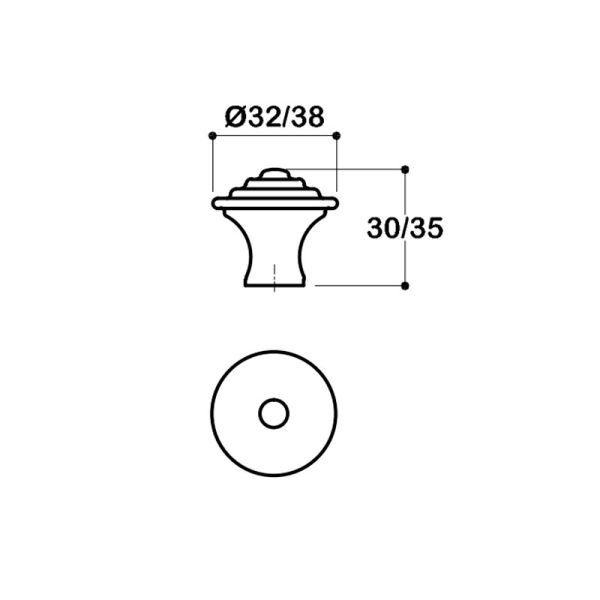 1935 32 mm Kulp Mat Acı Kahve