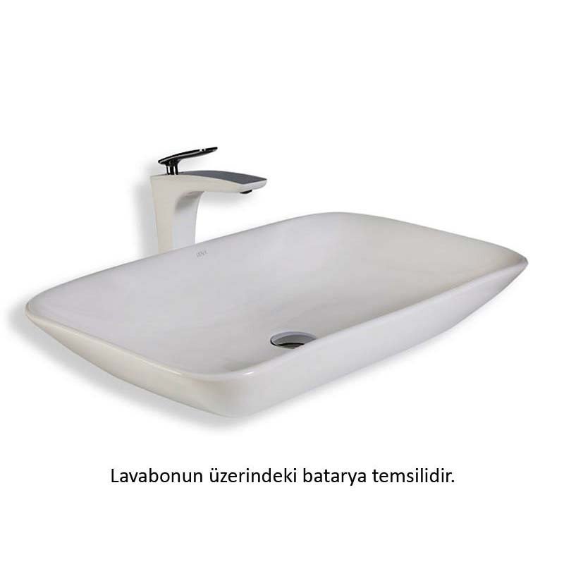 (#) E-5617 T.Üstü Lavabo Beyaz  700x400x130