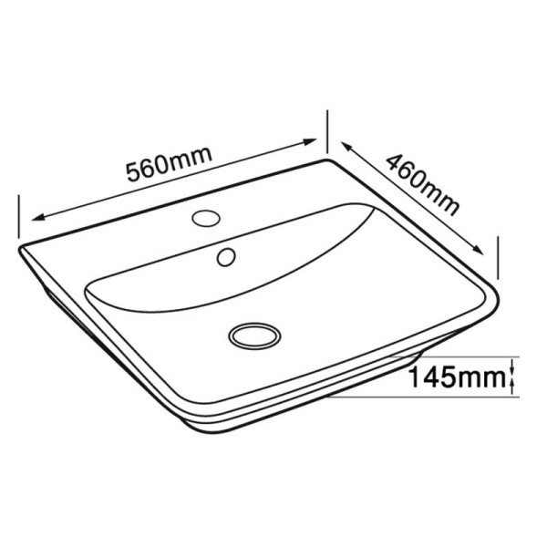 E-3038 T.Üstü Lavabo Beyaz