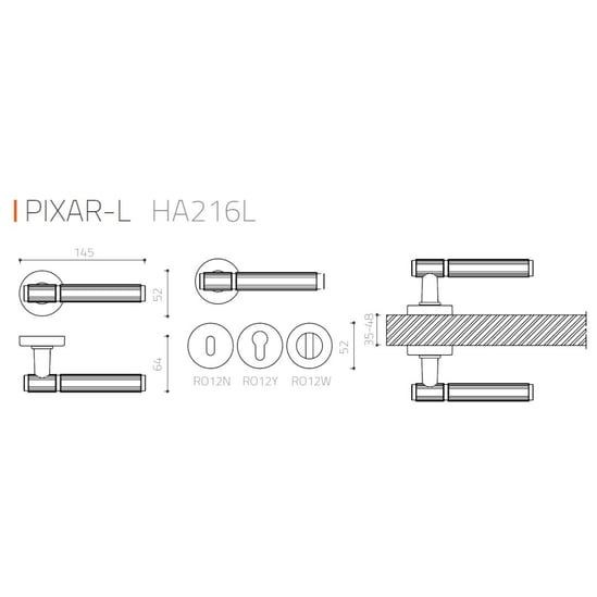 PIXAR-L Antik Saten Mat  Kapı Kolu Wc